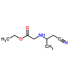 Glycine, N-(2-cyano-1-methylethyl)-, ethyl ester (9CI) Structure