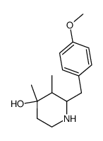 2-(4-methoxy-benzyl)-3,4-dimethyl-piperidin-4-ol Structure