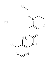 4,5-Pyrimidinediamine,N4-[4-[bis(2-chloroethyl)amino]phenyl]-6-chloro-, hydrochloride (1:1) Structure
