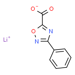 3-苯基-1,2,4-噁二唑-5-羧酸锂结构式