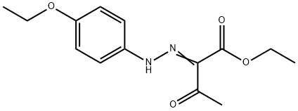 2-((4-ethoxy-phenyl)-hydrazono)-3-oxo-butyric acid ethyl ester结构式