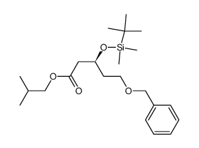 isobutyl (3S)-5-benzyloxy-3-(tert-butyldimethylsilyl)oxypentanoate结构式