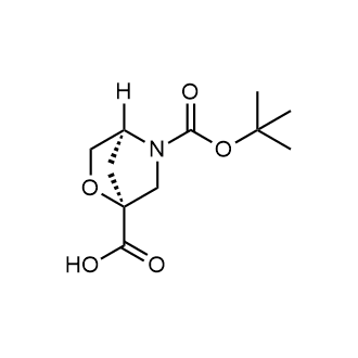 (1S,4S)-5-叔丁氧基羰基-2-氧杂-5-氮杂双环[2.2.1]庚烷-1-羧酸结构式