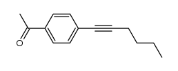 1-(4-(hex-1-yn-1-yl)phenyl)ethanone结构式