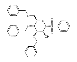 3,4,6-Tri-O-benzyl-α-D-mannopyranosyl phenyl sulfone结构式