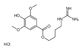 4-Carbamimidamidobutyl 4-hydroxy-3,5-dimethoxybenzoate hydrochlor ide (1:1) Structure