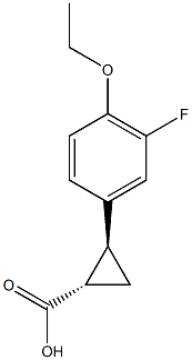 (1S,2S)-rel-2-(4-ethoxy-3-fluorophenyl)cyclopropane-1-carboxylic acid Structure