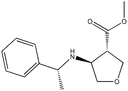 rel-methyl (3S,4S)-4-{[(1R)-1-phenylethyl]amino}oxolane-3-carboxylate Structure