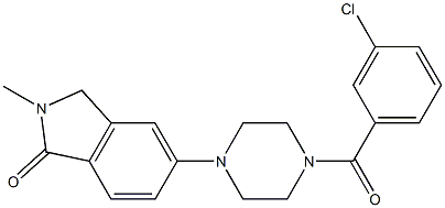 5-(4-(3-chlorobenzoyl)piperazin-1-yl)-2-methylisoindolin-1-one结构式