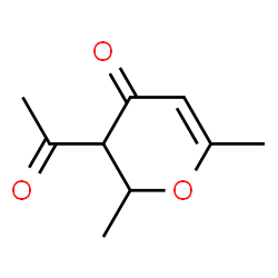 4H-Pyran-4-one, 3-acetyl-2,3-dihydro-2,6-dimethyl- (9CI) structure