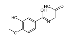 2-[(3-hydroxy-4-methoxybenzoyl)amino]acetic acid Structure