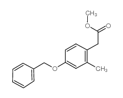 2-甲基-4-苄氧基苯基乙酸甲酯结构式