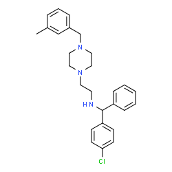 1-[2-[(p-Chloro-α-phenylbenzyl)amino]ethyl]-4-(3-methylphenylmethyl)piperazine Structure