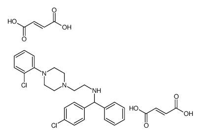 (Z)-but-2-enedioic acid,N-[(4-chlorophenyl)-phenylmethyl]-2-[4-(2-chlorophenyl)piperazin-1-yl]ethanamine Structure