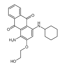 1-amino-4-(cyclohexylamino)-2-(2-hydroxyethoxy)anthraquinone structure