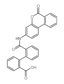 2-[2-[(6-oxobenzo[c]chromen-3-yl)carbamoyl]phenyl]benzoic acid Structure