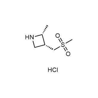 (2R,3R)-2-Methyl-3-((methylsulfonyl)methyl)azetidine hydrochloride Structure