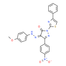 4-[(4-methoxyphenyl)hydrazono]-5-(4-nitrophenyl)-2-(4-phenyl-1,3-thiazol-2-yl)-2,4-dihydro-3H-pyrazol-3-one picture