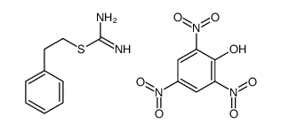 2-phenylethyl carbamimidothioate,2,4,6-trinitrophenol Structure