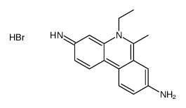 3,8-Diamino-5-ethyl-6-methylphenanthridinium bromide结构式
