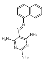 5-naphthalen-1-yldiazenylpyrimidine-2,4,6-triamine structure