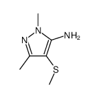 Pyrazole,5-amino-1,3-dimethyl-4-(methylthio)- (8CI) structure