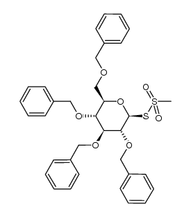 2,3,4,6-tetra-O-benzyl-β-D-glucopyranosyl methanethiosulfonate结构式