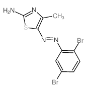 2-Thiazolamine,5-[2-(2,5-dibromophenyl)diazenyl]-4-methyl- Structure