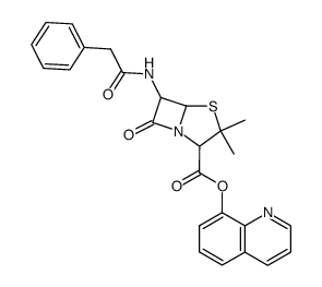 6β-(2-phenyl-acetylamino)-penicillanic acid quinolin-8-yl ester结构式