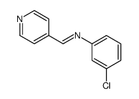 4-[[(3-Chlorophenyl)imino]methyl]pyridine Structure