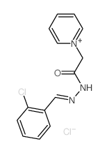 Pyridinium,1-[2-[2-[(2-chlorophenyl)methylene]hydrazinyl]-2-oxoethyl]-, chloride (1:1) Structure