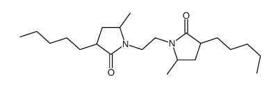 5-methyl-1-[2-(5-methyl-2-oxo-3-pentylpyrrolidin-1-yl)ethyl]-3-pentylpyrrolidin-2-one Structure