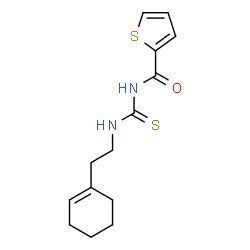 N-({[2-(1-cyclohexen-1-yl)ethyl]amino}carbonothioyl)-2-thiophenecarboxamide Structure