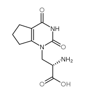 (S)-alpha-氨基-2,3,4,5,6,7-六氢-2,4-二氧代-1H-环戊并嘧啶-1-丙酸结构式