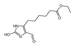 ethyl 6-(5-formyl-2-oxo-1,3-dihydroimidazol-4-yl)hexanoate结构式