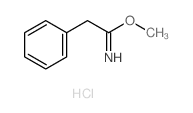 Benzeneethanimidicacid, methyl ester, hydrochloride (1:1) structure