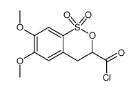 3-Chlorcarbonyl-6,7-dimethoxy-1-thiaisochroman-1,1-dioxid Structure