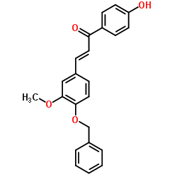 (2E)-3-[4-(Benzyloxy)-3-methoxyphenyl]-1-(4-hydroxyphenyl)-2-propen-1-one Structure