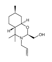 (2S,4aS,7R,8aR)-N-allyl-2-hydroxymethyl-4,4,7-trimethyl-octahydro-1,3-benzoxazine Structure