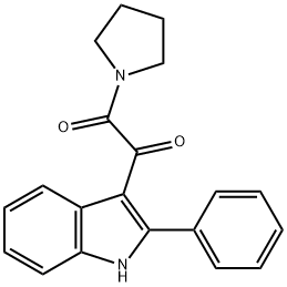 1-(2-phenyl-1h-indol-3-yl)-2-(1-pyrrolidinyl)-1,2-ethanedione结构式