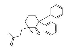 2-Methyl-2-(3-oxobutyl)-6,6-diphenyl-1-cyclohexanone结构式