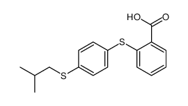 2-[4-(2-methylpropylsulfanyl)phenyl]sulfanylbenzoic acid Structure