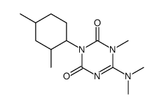 6-dimethylamino-3-(2,4-dimethyl-cyclohexyl)-1-methyl-1H-[1,3,5]triazine-2,4-dione结构式