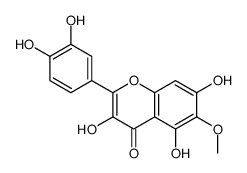 2-(3,4-dihydroxyphenyl)-3,5,7-trihydroxy-6-methoxy-4-benzopyrone结构式