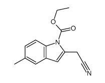 ethyl 2-(cyanomethyl)-5-methylindole-1-carboxylate结构式