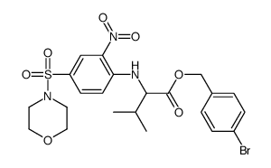 (4-bromophenyl)methyl 3-methyl-2-(4-morpholin-4-ylsulfonyl-2-nitroanilino)butanoate Structure