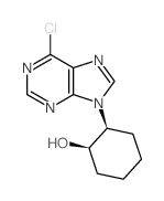 (1R,2S)-2-(6-chloropurin-9-yl)cyclohexan-1-ol structure