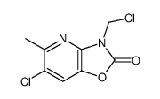 6-chloro-3-(chloromethyl)-5-methyl-[1,3]oxazolo[4,5-b]pyridin-2-one Structure