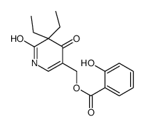 (5,5-diethyl-4,6-dioxo-1H-pyridin-3-yl)methyl 2-hydroxybenzoate结构式