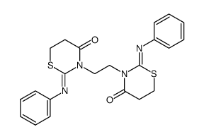 2,2'-bis-phenylimino-3,3'-ethane-1,2-diyl-bis-[1,3]thiazinan-4-one Structure